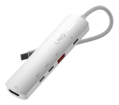 Hub USB Linq Byelements LQ49051 Wit Grijs