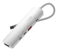 Hub USB Linq Byelements LQ49051 Wit Grijs - thumbnail