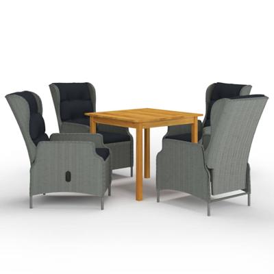 5-delige Tuinset lichtgrijs