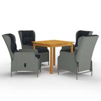 5-delige Tuinset lichtgrijs - thumbnail