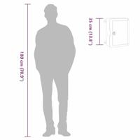 VidaXL Bedieningskast grijs 25 x 15 x 35 cm abs kunststof - thumbnail