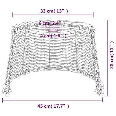 VidaXL Plafondlampenkap ø45x28 cm wicker wit VidaXL Plafondlampenkap ø45x28 cm wicker wit
