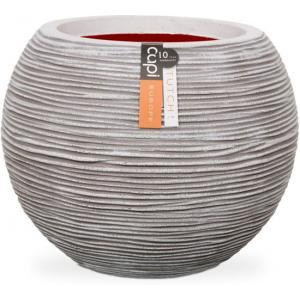 Capi nature bol rib nl kunststof vaas 62x48 cm ivoor