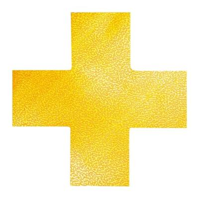 Durable 170104 Stelplaatsmarkering vorm kruis Signaalgeel 10 stuk(s) (l x b x h) 150 x 150 x 0.7 mm