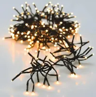 Kerstverlichting LED cluster 1512 lampjes extra warm wit - thumbnail