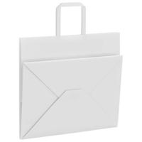 VidaXL Papieren zakken 50 st met hengsels 32x22x28 cm wit - thumbnail