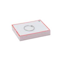 Verhaak flashcard met clipring A7 papier wit/rood 50 stuks - thumbnail