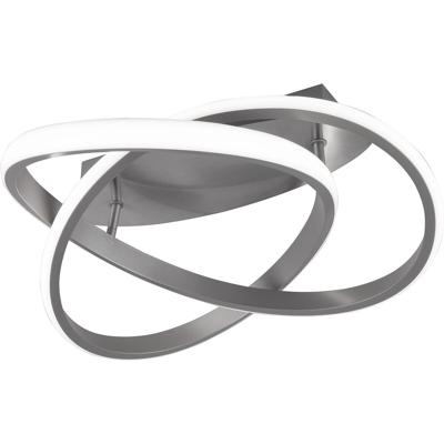 LED Plafondlamp 18W Dimbaar Rond - Mat Nikkel Aluminium 4000K