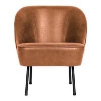 WOOOD Fauteuil 'Vogue' Eco-leder, kleur Cognac - thumbnail