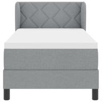 Boxspringbed met matras met matras Lichtgrijs 80 x 200 cm Stof - thumbnail
