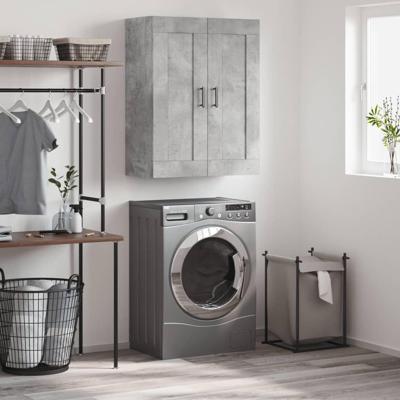 Wandkast 69,5x34x90 cm bewerkt hout betongrijs