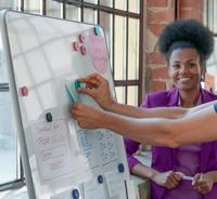 Nobo magneten, 20 mm, rood, blister van 8 stuks - thumbnail