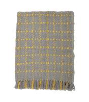 Bloomingville 82041001 plaid 130 x 170 cm Acryl Grijs, Geel - thumbnail