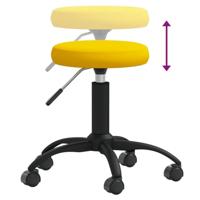 VidaXL Massagekruk fluweel mosterdgeel - thumbnail