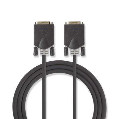 DVI-Kabel | DVI-D 24+1-pins male - DVI-D 24+1-pins male | 2,0 m | Antraciet