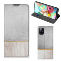 Samsung Galaxy A71 Book | Wallet Case | Wood Concrete - thumbnail