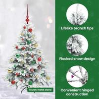 VidaXL Kunstkerstboom met 150 led met standaard wit 120 cm pe en pvc - thumbnail