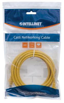 Intellinet 342346 RJ45 Netwerkkabel, patchkabel CAT 6 U/UTP 1.00 m Geel 1 stuk(s)