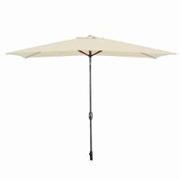 Marbueno Parasol Staal 8 Spaken 200x300 cm Polyester Beige Tuin, Zwembad, Terras - thumbnail