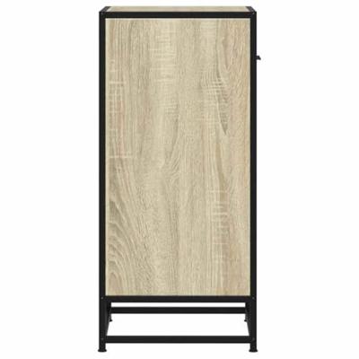 Dressoir 35,5x35x76 cm bewerkt hout en metaal sonoma eikenkleur