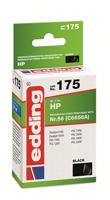 Edding Inktcartridge vervangt HP, LSK, OTC, Odixion, Olivetti, Output Solutions, Seiko Precision, Telecom Italia 56, C6656A Compatibel Zwart EDD-175 18-175 - thumbnail