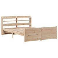Bedframe met hoofdbord massief grenenhout 160x200 cm - thumbnail
