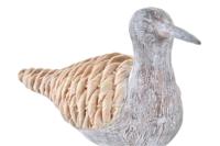 Decoratieve figuren DKD Home Decor Grijs Natuurlijk Vogel Mediterrane 23 x 9 x 26,7 cm - thumbnail