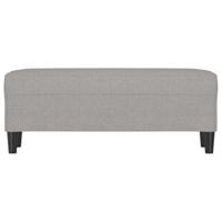 Bankje 100x35x41 cm stof lichtgrijs - thumbnail