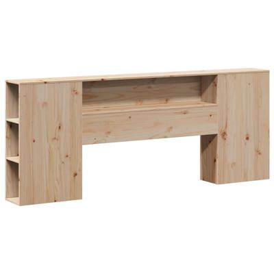 Bed met boekenkast zonder matras massief grenenhout 200x200 cm