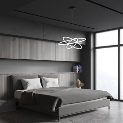 Searchlight HanglampRevolve vide 3-rings zwart - 40176-3BK
