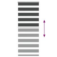 Zebra rolgordijn 65x150 cm stofbreedte 60,9 cm zwart - thumbnail