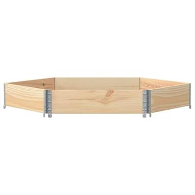 VidaXL Verhoogde plantenbak zeshoekig 160x160 cm massief grenenhout