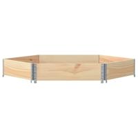 VidaXL Verhoogde plantenbak zeshoekig 160x160 cm massief grenenhout - thumbnail