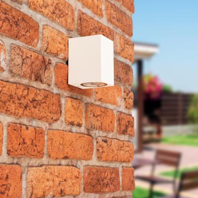 Marion Dimbare LED Wandlamp - GU10 - IP65 - Voor Binnen en buitenlamp - Downlight - Vierkant - Wit - Modern Marion Dimbare LED Wandlamp - GU10 - IP65 - Voor Binnen en buitenlamp - Downlight - Vierkant - Wit - Modern