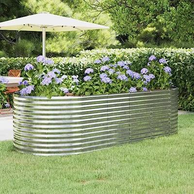 Plantenbak 249x100x68 cm gegalvaniseerd staal zilverkleurig