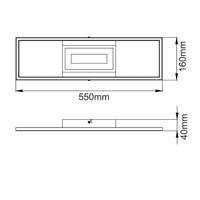Brilliant PlafondlampBesson rechthoekig zwart - G99896A06 - thumbnail