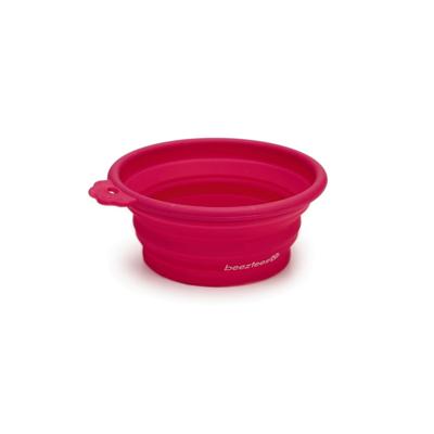 Beeztees - Hondenvoerbak - Inklapbaar - Roze - 14x12,5 cm