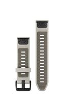 Garmin QuickFit, 20mm Fog Gry/Dark Sndstn siliconen band - thumbnail