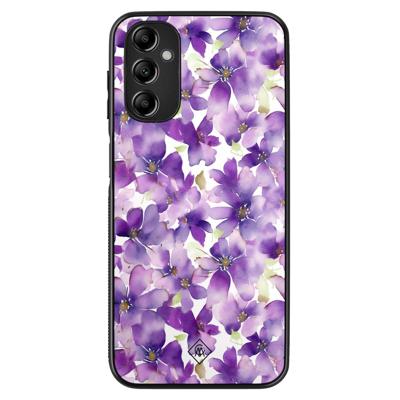 Samsung Galaxy A14 hoesje - Floral violet Samsung Galaxy A14 hoesje - Floral violet
