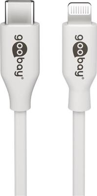 Goobay 39446 Lightning - USB-C™ laad- en synchronisatiekabel, 1 m, wit - MFi-kabel voor Apple iPhone/iPad wit