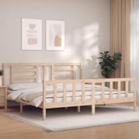 Bedframe zonder matras massief grenenhout 200x200 cm - thumbnail