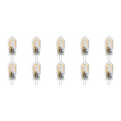 LED Lamp 10 Pack - Velvalux - G4 Fitting - Dimbaar - 2W - Warm Wit 3000K - Transparant - 12V Steeklamp | Vervangt 20W