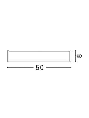 Lyora WandlampPolo nikkel met wit 50cm - 602201