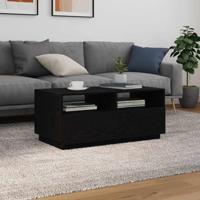 Salontafel met LED-verlichting 90x49x40 cm zwart eiken - thumbnail