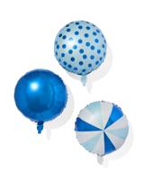 HEMA Folieballon blauw 3 stuks - thumbnail