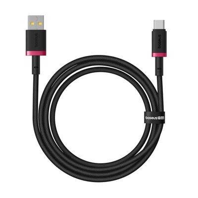 Baseus Dura USB Type A naar Type C 60 W snellaadkabel 1 m Zwart, Rood