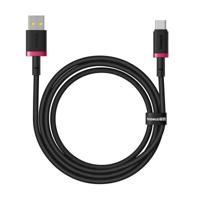 Baseus Dura USB Type A naar Type C 60 W snellaadkabel 1 m Zwart, Rood - thumbnail