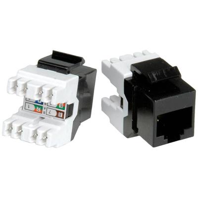 ROLINE Cat.5e (Klasse D) Keystone, RJ45, niet afgeschermd, zwart