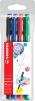 STABILO pointMax schrijfstift, 0,8 mm, etui van 4 stuks in geassorteerde standaard kleuren - thumbnail