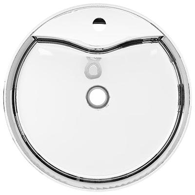 Wastafel met overloop 46,5x15,5 cm keramiek zilverkleurig Wastafel met overloop 46,5x15,5 cm keramiek zilverkleurig